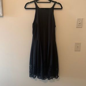 Womens high neck pleated dress